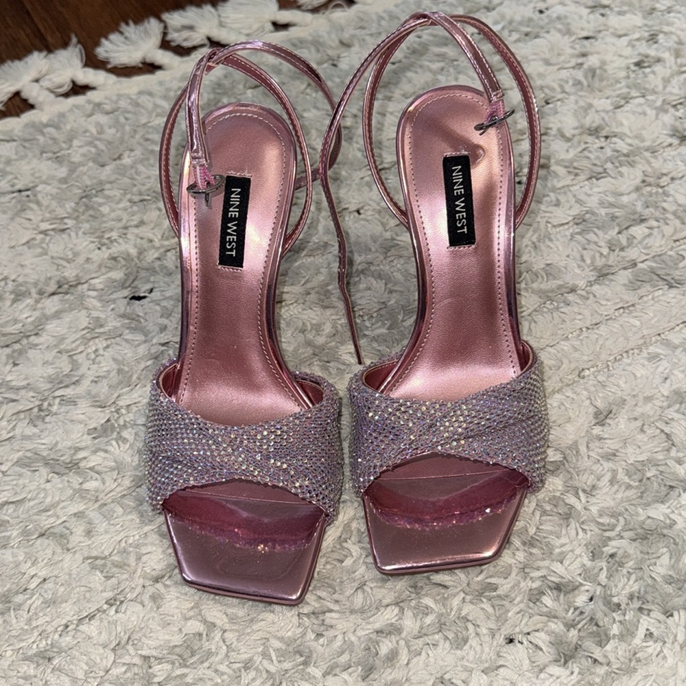 Nine West Pink Strappy Heels